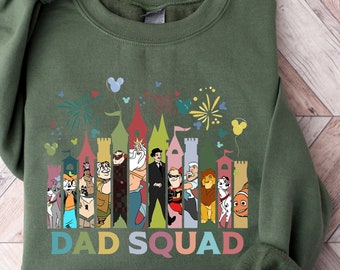 Disney Dad Squad Shirt, Disney Dad Characters T-Shirt, Father's Day Sweatshirt, Disneyland Father Tee, Disney Dad Shirt,Fathers Day Gift Tee