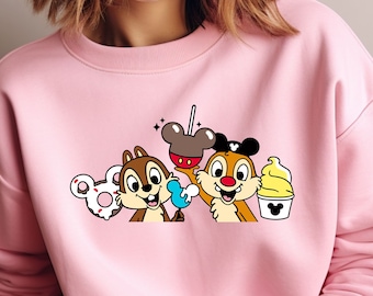 Chip n Dale Shirt, Disney Character Sweatshirt, Chip and Dale Characters T-Shirt, Chip n Dale Snacks Shirt, Disney Sweatshirt