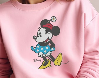 Disney Classic Minnie Mouse Pose Shirt, Vintage Disney Minnie Sweatshirt, Disneyland Holiday Vacation Shirt, Disney Retro Sweatshirt