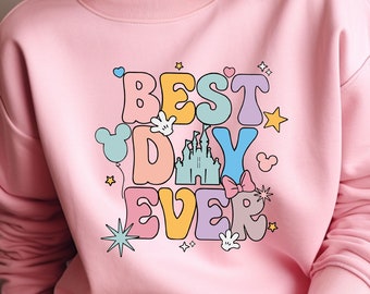 Disney Best Day Ever Shirt, Disneyworld Family T-Shirt, Disney Vacation Sweatshirt, Disneyland Tee, Magic Kingdom Shirt, Retro Disney Shirt