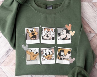 Vintage Disney Mickey Polaroid Shirt, Mickey and Friends T-Shirt, Disneyland Shirt, Disneyworld Sweatshirt, Disney Family Shirts