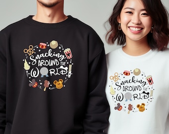 Snacking Around the World Shirt, Disney Snacks T-Shirt, Magic Kingdom Snacking Tee, Disney Snacking Shirt, Epcot Shirt, Disneyworld Tee
