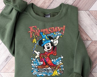 Funny Disney Sweatshirt, Vintage Disney Fantasy Shirt, Fantasia Mickey Shirt, Mickey Shirt, Disney Fantasmic Shirt, Mickey mouse Tee