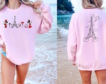 Disney Paris Shirt, Mickey Minnie Eiffel Tower T-Shirt, Disneyland Paris Vacation Shirt, Family Matching Paris Sweatshirt, Disney Trip Shirt