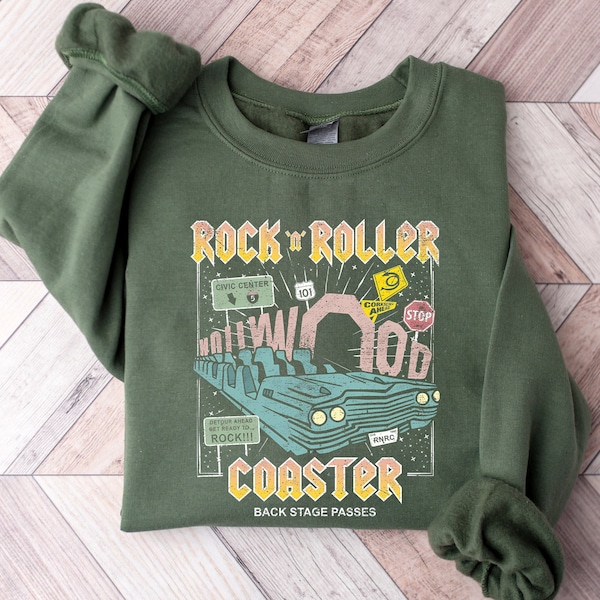 Disney Vintage Sweatshirt, Disney Rockin Roller Shirt, Disney Hollywood Studios Hoodie, Disney Retro Shirt, Disney World Tee