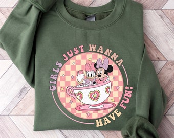 Disney Minnie Daisy Summer Shirt, Girls Just Wanna Have Sun Sweatshirt, Disney Besties Shirt, Disneyworld T-Shirt, Disney Summer Shirt