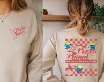 Pizza Planet Toy Story 2 Sides-shirt, Disney Toy Story Aliens-sweater, Pizza Planet T-shirt, Toy Story Family-sweaters
