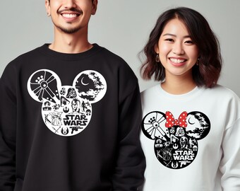 Star Wars Matching Mickey or Minnie Shirt, Star Wars T-Shirt, Star Wars Mickey Sweatshirt, Matching Star Wars Shirt