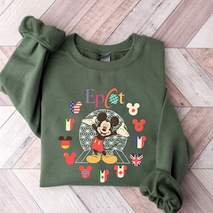 Disney Epcot World Traveler Shirt Disney Epcot World Traveler Disney Trip Matching T-Shirts Epcot Mickey Disney Family Sweatshirt