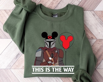 This Is The Way Shirt, Mandalorian T-Shirt, Mouse Ears Sweatshirt, Disney T-Shirt, Disney Man Shirt, Star Wars Tee, Star Wars Hoodie