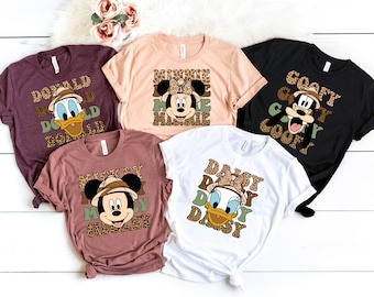 Mickey and Minnie Safari Shirt, Vintage Safari Mode T-Shirt, Disney Animal Kingdom Matching Shirt, Safari Mode Disney Tee, Disney Characters