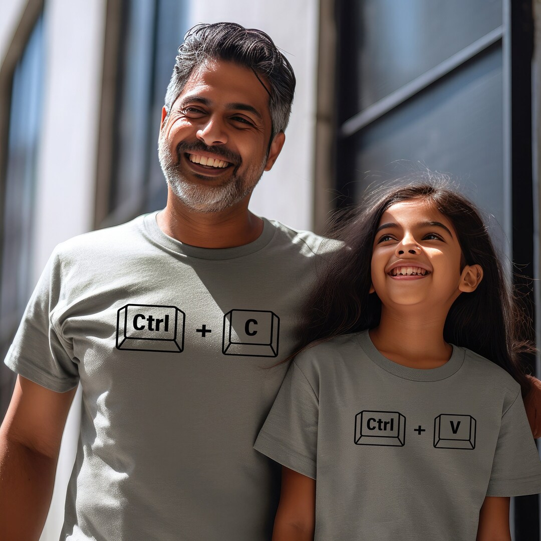 Copy Paste Dad Shirt, Funny Fathers Day Matching Shirts, Ctrl C Ctrl V ...