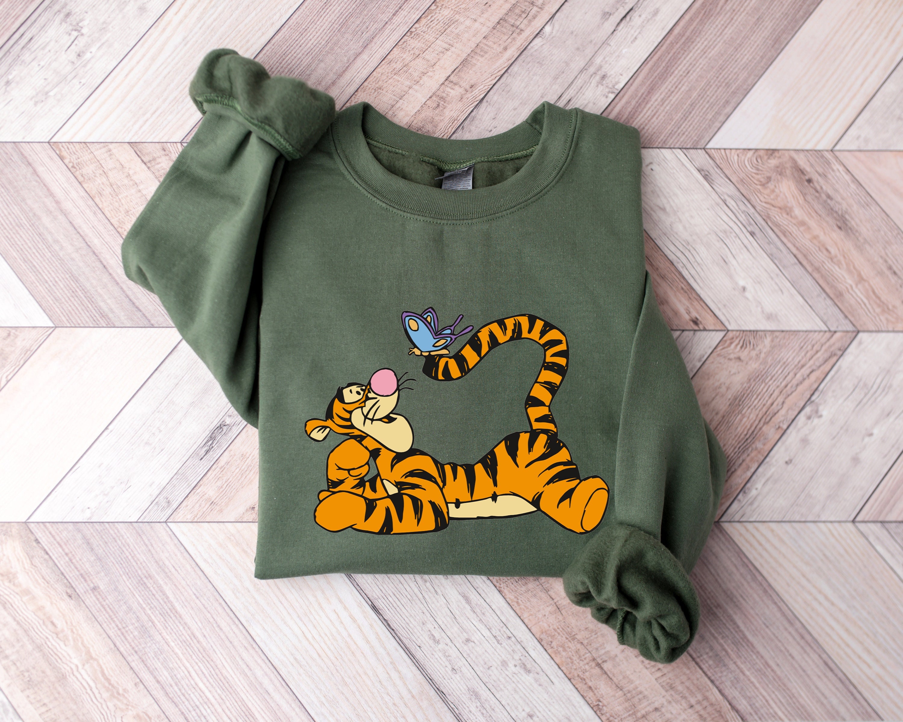 Disney Tigger with Butterfly Shirt, Winnie The Pooh T-Shirt, Disney Tigger Sweatshirt, Disneyland Matching Family Shirt, Magic Kingdom Tee