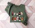 Horse Lover Animal Christmas Shirt, Christmas Farm Animals T-Shirt, Funny Horse Christmas Hoodie,Horses In A Row Tee,Xmas Gift for Horse Mom