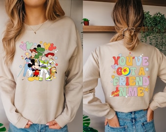 Vintage Toy Story Two Sided Shirt, You've Got A Friend In Me Sweatshirt, Toy Story Disneyland Shirt, Disneyland Tee, Disney Family Shirts