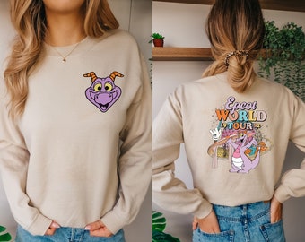 Two-Sides Disney Figment Shirt, Figment Sweatshirt, One Little Spark Of Inspiration T-Shirt, Purple Dragon Shirt, Disney Epcot Christmas Tee