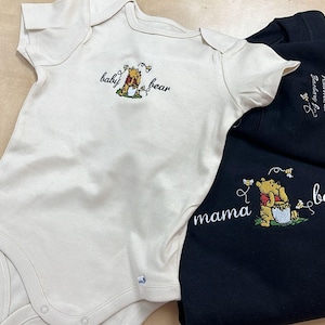 Embroidered Mama Sweatshirt, Personalized Embroidered Mama Bear Shirt With Kids Names Sleeve, Best Mom gift, Custom embroidery disney tshirt image 8