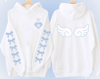 ♡HIME♡ HIDDEN CULT Rhinestone White Fitted Zip Hoodie