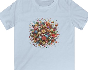 Colorful gift Explosion Kids Tee | confetti, Sweets and celebration decor Graphic Shirt
