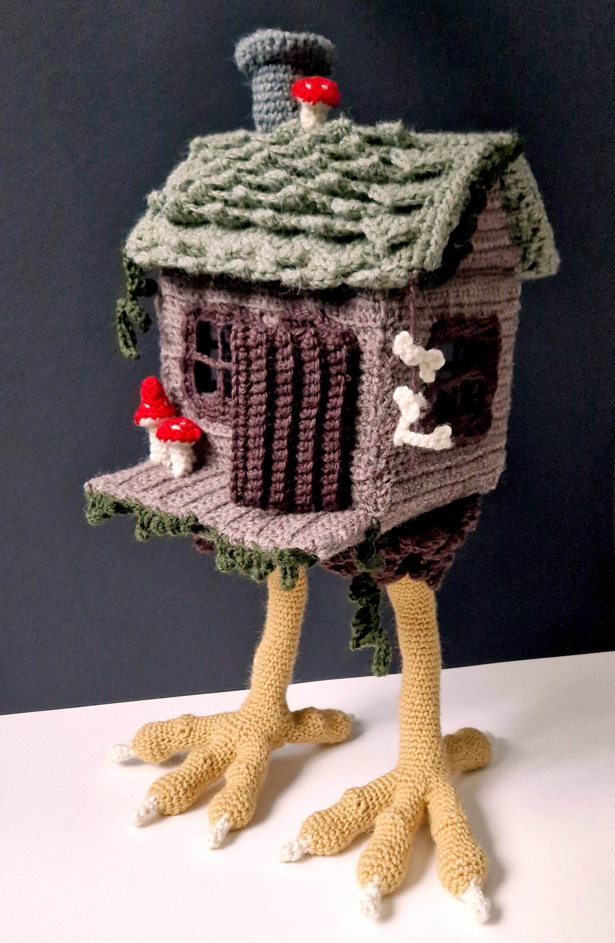 Pattern Hut Baba Yaga's Hut Crochet Pattern Witchy Decorative Candleholder Slavic ...