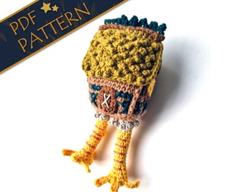 Small Baba Yaga&#39;s Hut Crochet Pattern - Slavic Mythology Witch&#39;s House on Chicken Legs