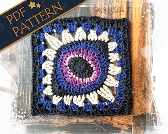 Eye of Fenrir Granny Square Crochet Pattern
