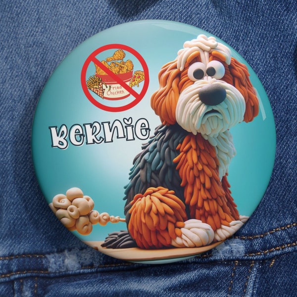 Personalized Bernedoodle Fart Button | Doodle Owners Know What This Is About! | Awesome Doodle Mom Gift | Celebrate Your Furball's Gas Issue