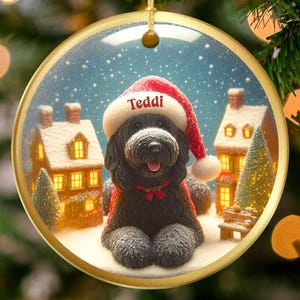 Christmas Dog Ornament, Personalized Pet Holiday Decoration, Custom Dog Christmas Tree Ornament, Pet Lover Gift, Festive Pet Keepsake