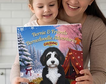 Cozy Bernedoodle Adventures Coloring Book | Year-Round Dog Lover Scenes