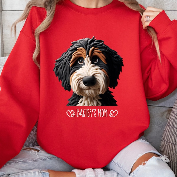 Personalized Bernedoodle Mom Sweatshirt | Dog Mama Crewneck