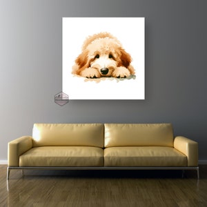 Doodle Dog Canvas Art by Mark at StraDesignCo | Exquisite Canvas Wall Art | 6x6 to 36x36 Inches| Bernedoodle Decor | Celebrate Your Furball!
