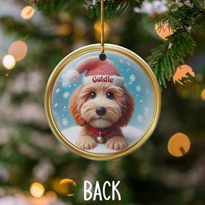 Personalized Dog Christmas Ornament, Custom Pet Photo Ornament, Dog Lover Gift, Pet Memorial Keepsake, Holiday Tree Decoration