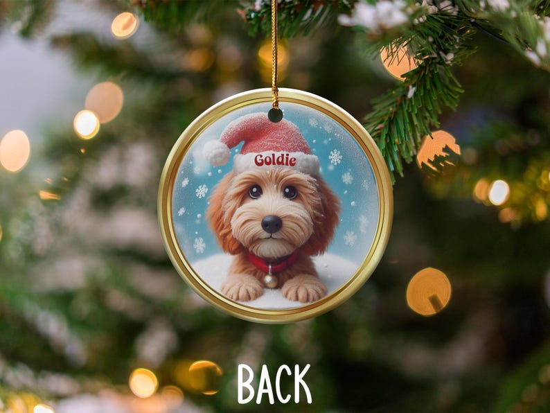 Personalized Dog Christmas Ornament, Custom Pet Photo Ornament, Dog Lover Gift, Pet Memorial Keepsake, Holiday Tree Decoration