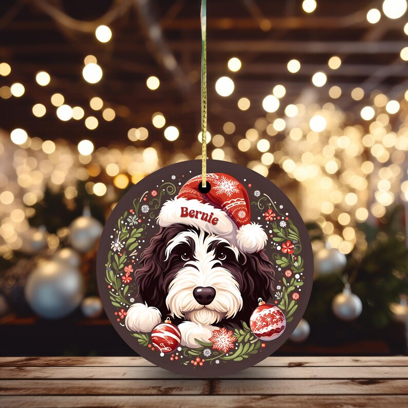 Bernedoodle Ornament - Custom Personalized For You