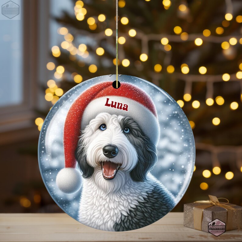 Personalized Sheepadoodle Ornament