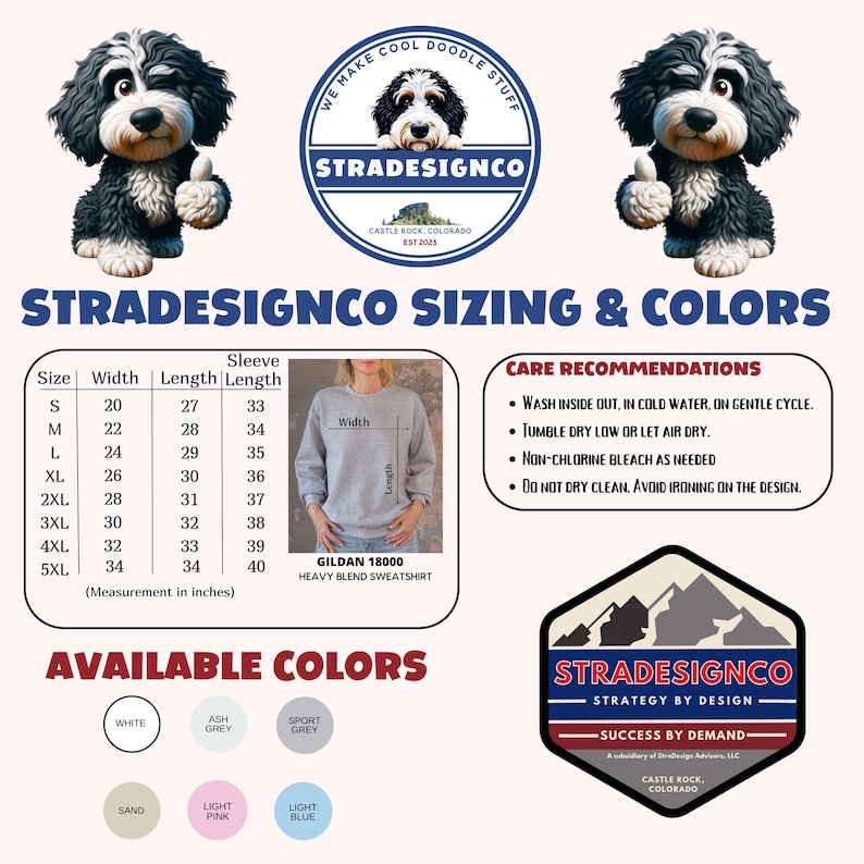 Personalized Bernedoodle Sweatshirt | Front and Back Designs | Doodle Mom Gift | Dog Mama Shirt | Doodle Statement to Celebrate Your Furball