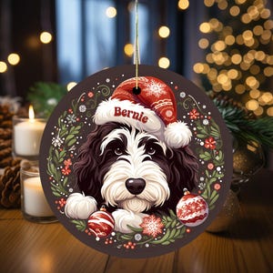 Bernedoodle Ornament - Custom Personalized For You