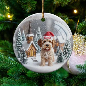 Personalized Dog Christmas Ornament, Custom Pet Christmas Decoration, Dog Lover Gift, Holiday Tree Ornaments, Unique Pet Keepsake