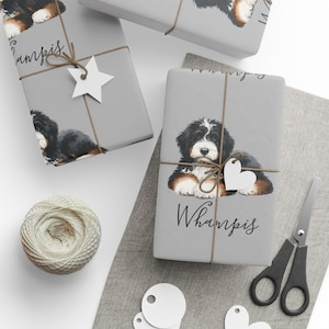 Bernedoodle Wrapping Paper | Dog Pattern Gift Wrap image 16