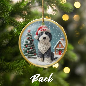 Personalized Dog Christmas Ornament, Custom Pet Holiday Decoration, Dog Lover Gift, Pet Portrait Keepsake, Pet Memory Ornament