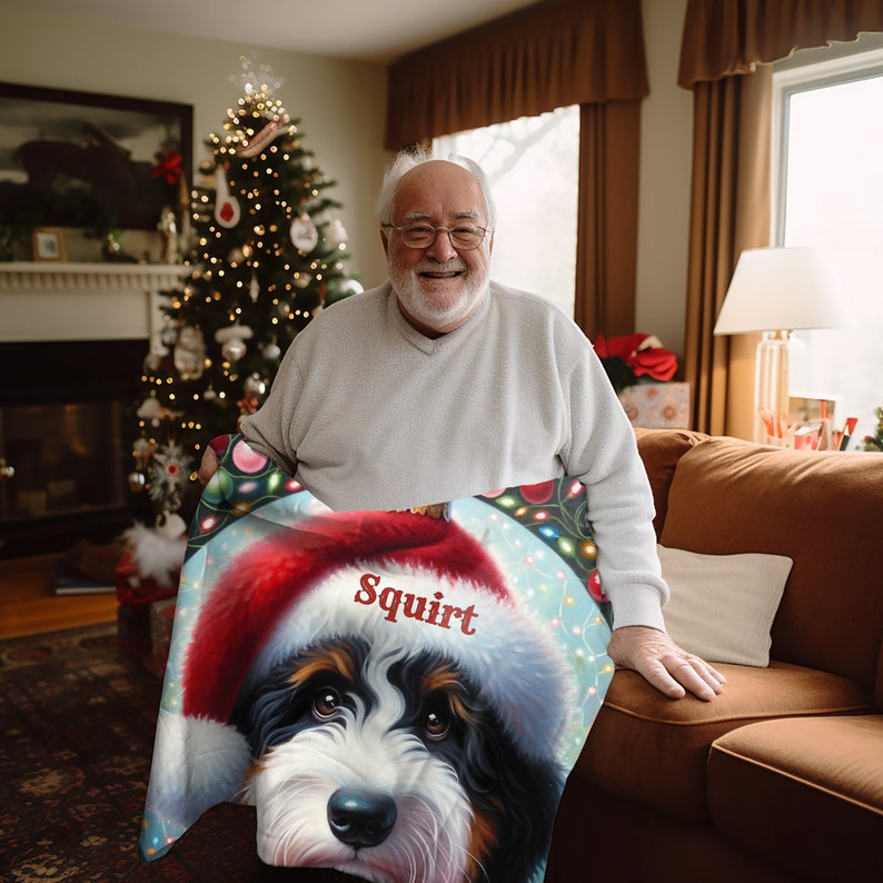 Bernedoodle Personalized Blanket for Dog, Dog Blanket for Doodle Moms, plush Bernedoodle dog blanket, dog name blanket for Bernedoodles, gift for doodle lover, Bernadoodle puppy name blanket, puppy name blanke - Doodle Gift - Doodle mania, doodles
