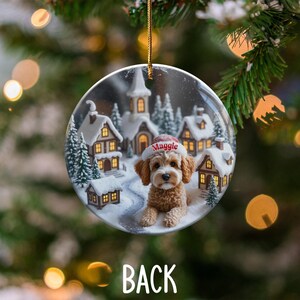 Personalized Dog Christmas Ornament, Custom Pet Photo Ornament, Dog Lover Gift, Holiday Pet Keepsake, Christmas Tree Decoration