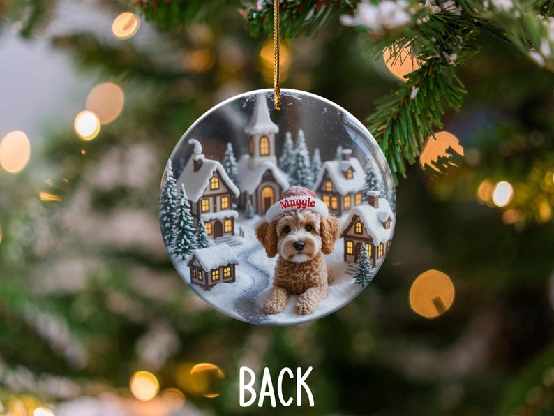 Personalized Dog Christmas Ornament, Custom Pet Photo Ornament, Dog Lover Gift, Holiday Pet Keepsake, Christmas Tree Decoration