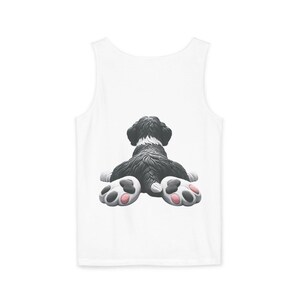 Bernedoodle Mom Tank Top, Cute Dog Rear View Design, Summer Fashion image 3