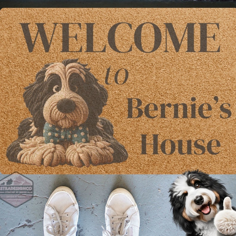 Bernedoodle door mat, doodle mom, door mat, doormat, pet mat, funny welcome mat, pet welcome mat,Bernedoodle, Miniature Bernedoodle, Tiny Bernedoodle, Australian Bernedoodle, Goldendoodles, Standard Goldendoodle, Miniature Goldendoodle