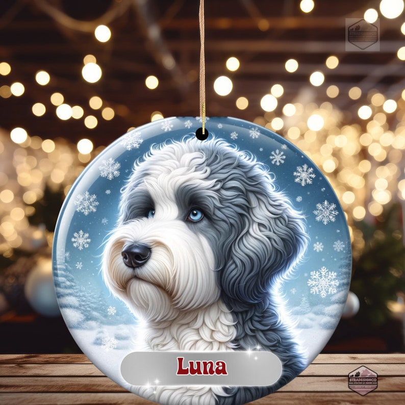 Personalized Sheepadoodle Ornament