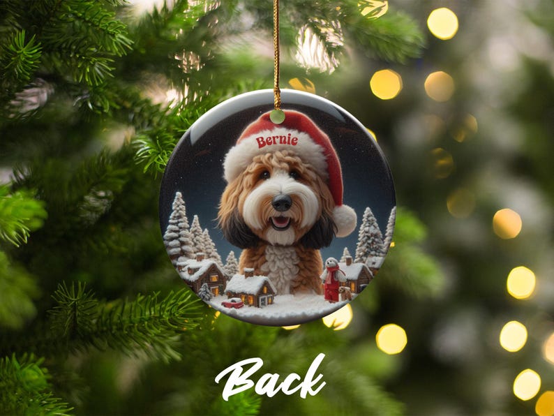 Personalized Dog Christmas Ornament, Custom Pet Photo, Holiday Tree Decor, Cute Dog Lover Gift, Christmas Keepsake, Festive Decor