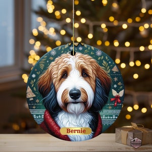 Bernedoodle Ornament - Custom Personalized For You