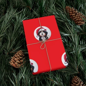 Bernedoodle-Themed Premium Wrapping Paper | High-Definition Dog Print | Custom Gift Wrap in Matte/Glossy Finish | 3 Sizes image 4