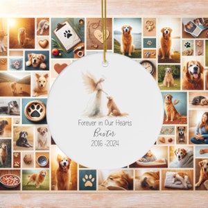 Goldendoodle, Golden Retriever, Personalized Pet Memorial Watercolor Design, Pet's Name Gift, Custom Pet Name Gift, Personalized Pet Tribute Ceramic Ornament, Pet Loss Gift